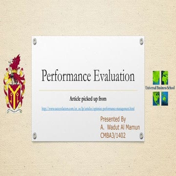 Performance Evaluation Process