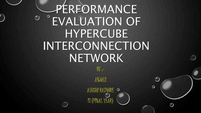 Performance evaluation of hypercube interconnectionm