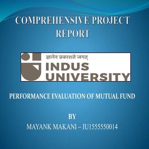 Performance evaluation of mutual fund