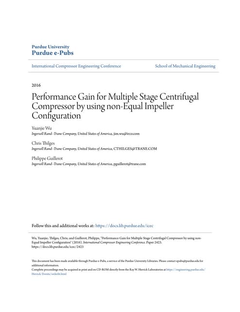 Centrifugal compressor head - Impact of MW and other parameters | PPTX