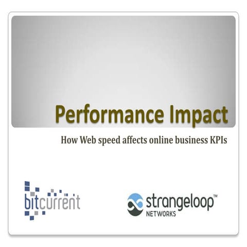 Impact of web latency on conversion rates