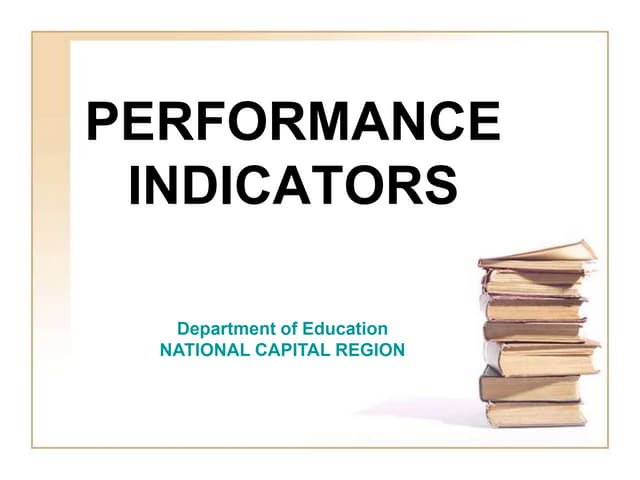 Performance indicators formula