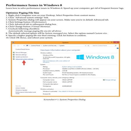 Performance Issues in Windows 8