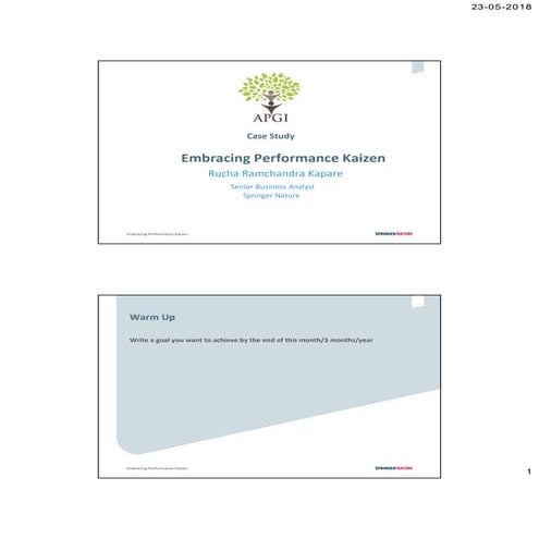 Performance kanban springer nature rucha kapare