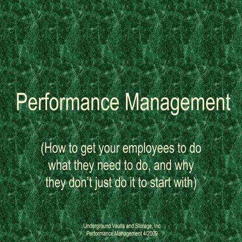Performance Management
