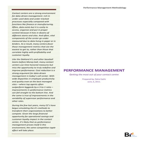 Performance Management BI