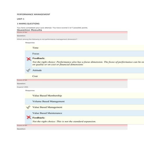 Performance management