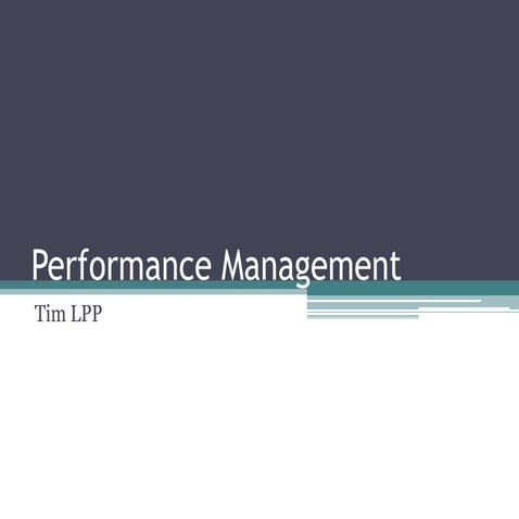 Performance management | PPTX