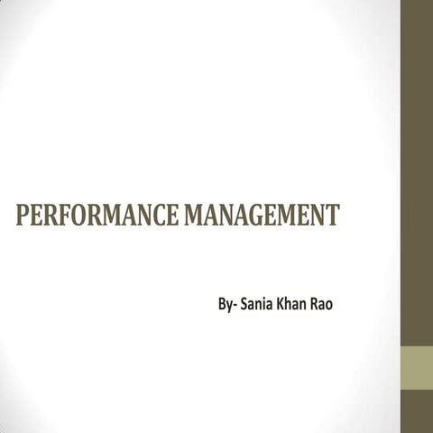 Performance management