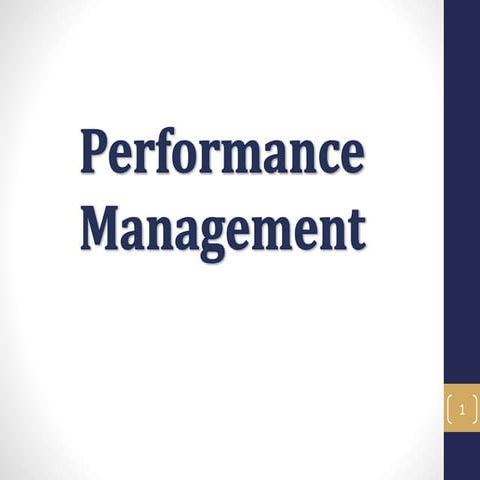 Performance management