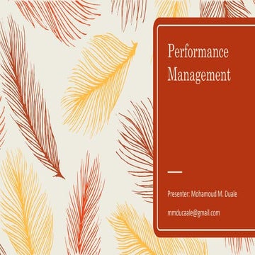 Performance management | PPTX