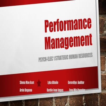 Performance management is a continuously