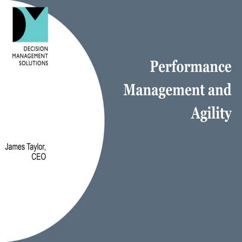 Performance management and agilty