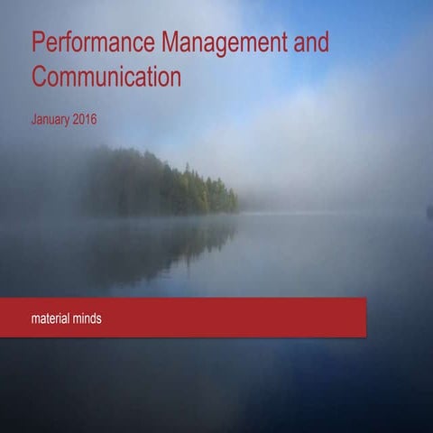 Performance Management and Communication