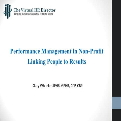 Performance Management Best Practices  by Gary Wheeler