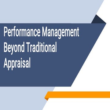 Performance Management  Beyond Apprasai 