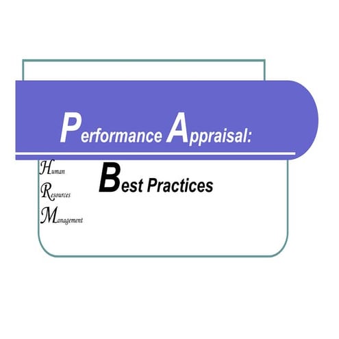 Performance management framework