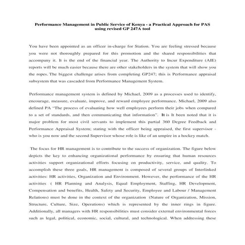 Performance management in public service of kenya   a practical approach for ...
