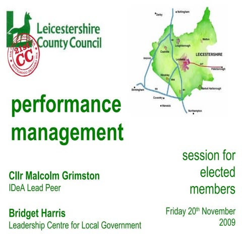 Performance Management for elected members