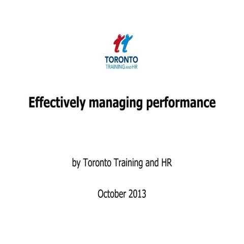 Performance management October 2013