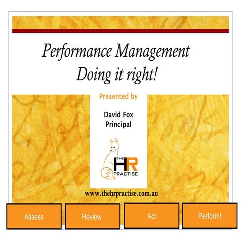 Performance Management and Employee Motivation