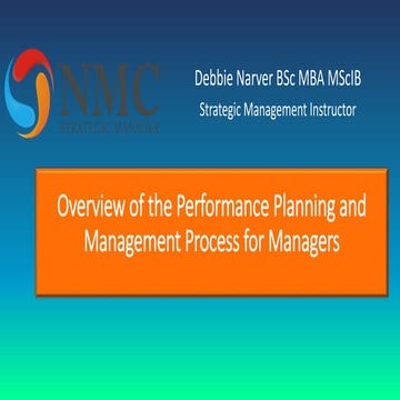 Performance Planning and Management Process for Managers