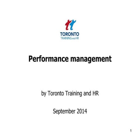 Performance management September 2014