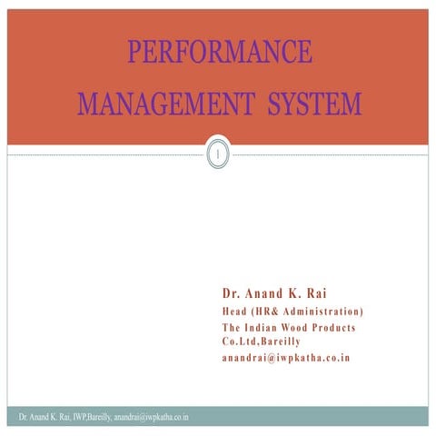 Performance management system