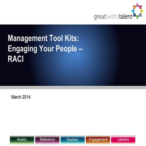HR Performance Management Tools for Employee Engagement: RACI