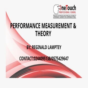 PERFORMANCE MEASUREMENT PRESENTATION FOR MANAGERIAL ACCOUNTING | PPTX