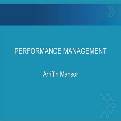 Performance management