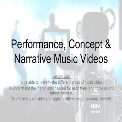 Performance narrative concept