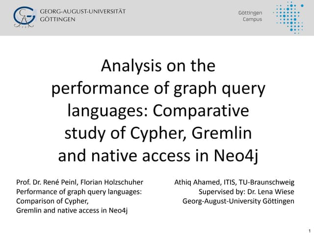 Performance of graph query languages