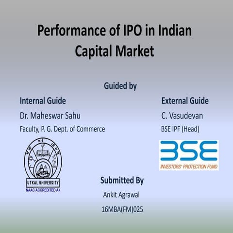 Performance of ipo in indian capital market