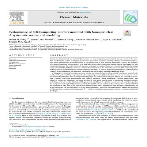 The Impact of Nano Clay on Normal and High-Performance Concrete ...