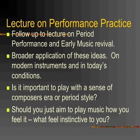 Performance practice 2013– performance as discipline