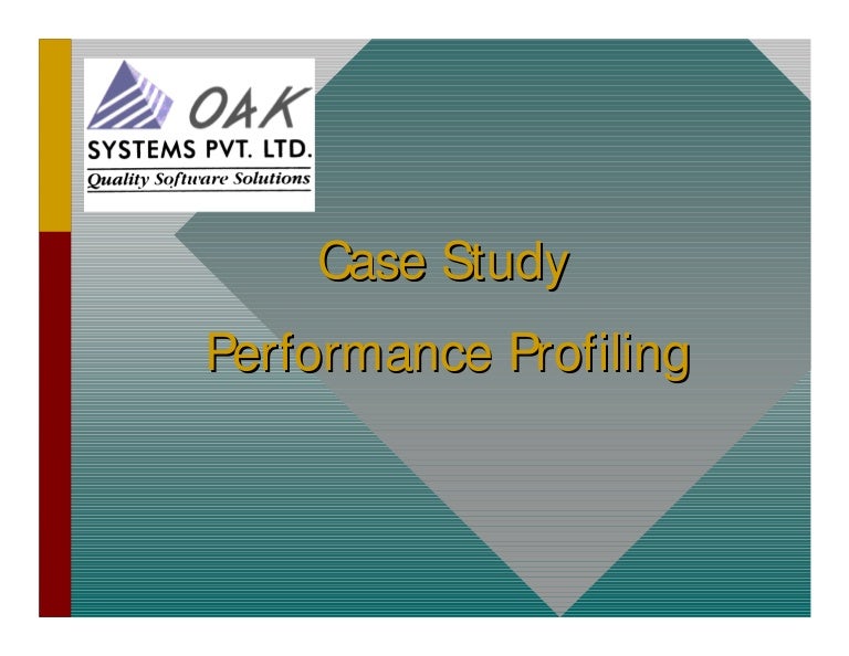 Case study on Performance Profiling of Software for Financial Services