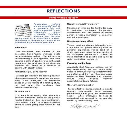 Performance reviews : A necessary evil ?