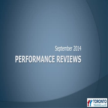 Performance reviews September 2014