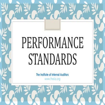 Performance Standards