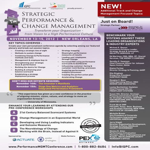 Performance Strategy &amp; Change Management Brochure 11 13 2012