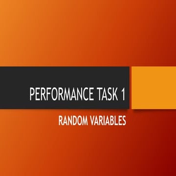 PERFORMANCE TASK 1 and 2.pptx STAT AND PROBAB | PPTX