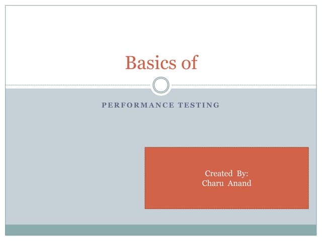 Performance testing basics