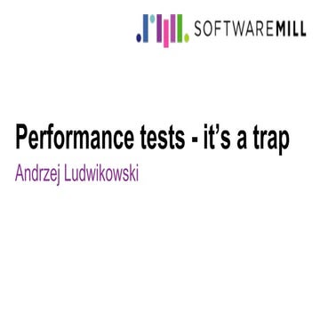 Performance tests - it's a trap