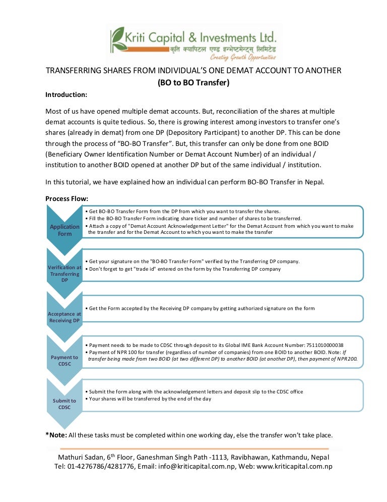 Step by Step Guide to BO to BO Transfer in Nepal