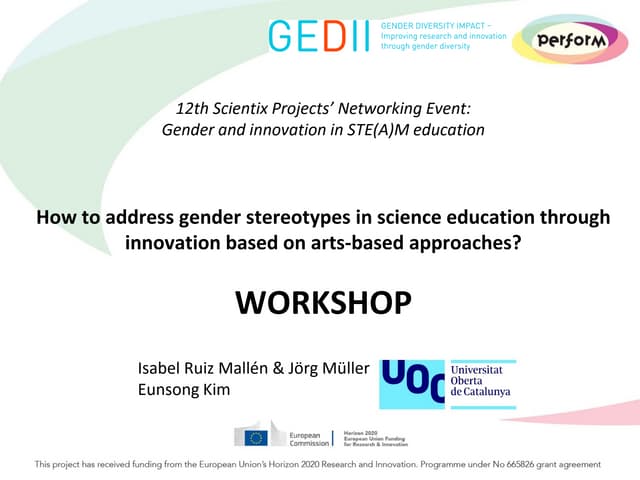 #SPNE12 - Workshop: How to address gender stereotypes in science education th...