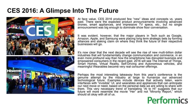 Performics CES Recap Deck