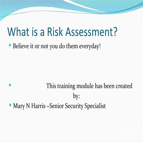 Risk Assessment and Risk Assessment Matrix Presentation | PPTX