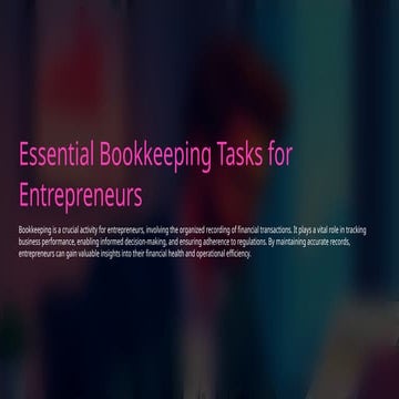 Perform key Bookkeeping Tasks .pptx surabay | PPTX