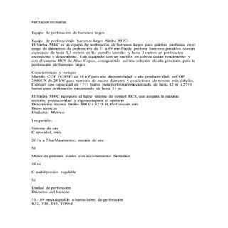 Perfracion en mallas